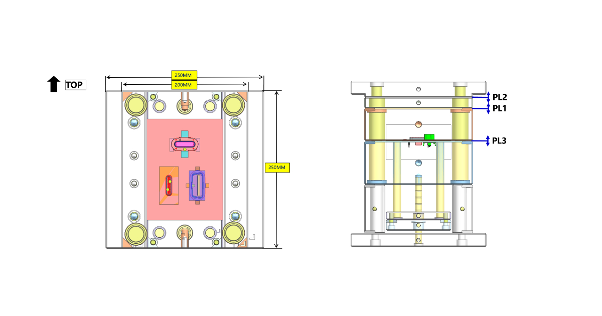 Family Mold Layout For Automotive OBD