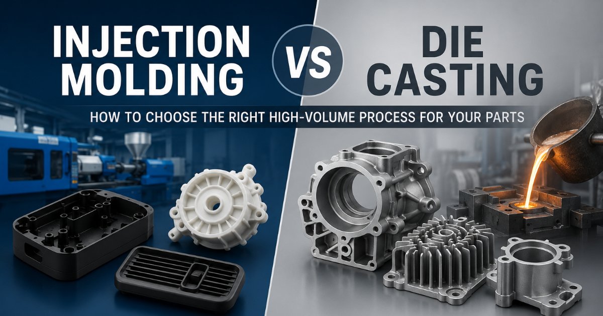 Injection Molding vs Die Casting — How to Choose the Right High-Volume Process for Your Parts