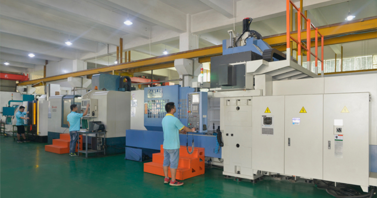 Overview of the JBRplas toolroom with CNC, EDM, wire-cut, and grinding stations — Shenzhen mold manufacturing facility