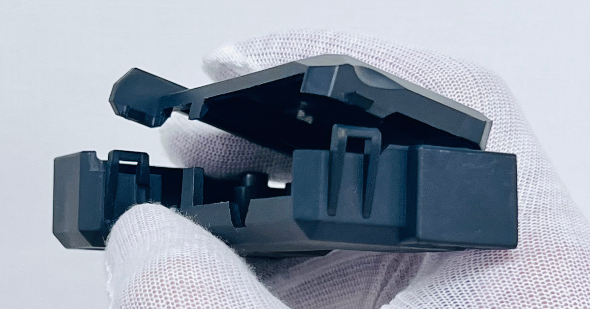 torsion snap-fit plastic part at JBRplas Shenzhen plastic molding facility
